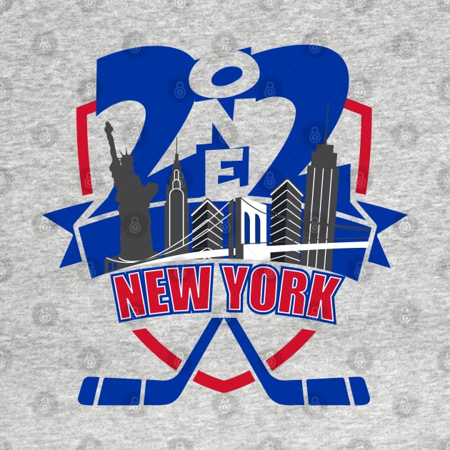 212 New York Hockey Blue/Red by AssortedRealitee